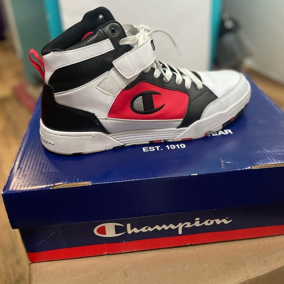 Champion Arena Power Hi Men's White Red And Black hi cb Hi-Top Sneakers … - Picture 1 of 16